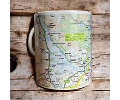 KNYGA Bookshop OS Map Ceramic Mug - Loch Lomond and The Trossachs National Park