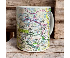KNYGA Bookshop OS Map Ceramic Mug - Peak District National Park