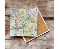 KNYGA Bookshop OS Map Ceramic Single Coaster - Snowdonia National Park
