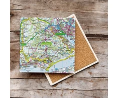 KNYGA Bookshop OS Map Ceramic Single Coaster - New Forest National Park