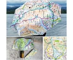 KNYGA Bookshop OS Map Premium Umbrella - Loch Lomond and The Trossachs National Park