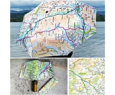 KNYGA Bookshop OS Map Premium Umbrella - Northumberland National Park