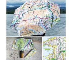 KNYGA Bookshop OS Map Premium Umbrella - Pembrokeshire Coast National Park