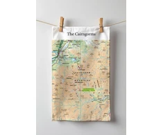 KNYGA Bookshop OS Map Tea-towel - Cairngorms National Park