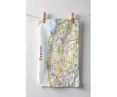 KNYGA Bookshop OS Map Tea-towel - Exmoor National Park