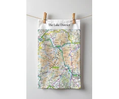 KNYGA Bookshop OS Map Tea-towel - Lake District National Park