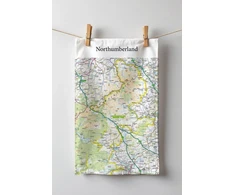 KNYGA Bookshop OS Map Tea-towel - Northumberland National Park