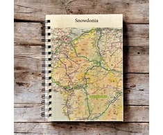KNYGA Bookshop OS Map Wooden Lined Notebook - Snowdonia National Park