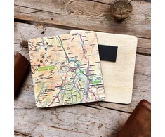 KNYGA Bookshop OS Map Wooden Square Magnet - Lake District National Park