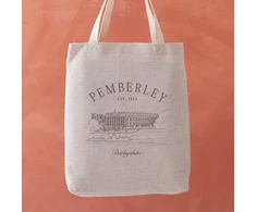 KNYGA Bookshop Pemberley Book Plate Illustration Tote Bag