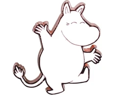 KNYGA Half Moon Bay Pin Badge - Moomin (Moomin Troll)