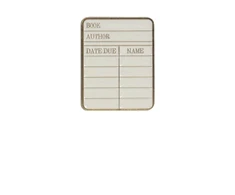 KNYGA Bookshop Pin Badge - Pulteney Press (Library card)