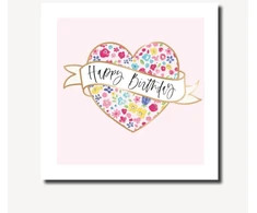 KNYGA Bookshop Pretty Lilly Birthday Floral Heart