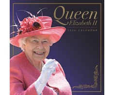 KNYGA Bookshop Queen Elizabeth Ii Square Wall Calendar