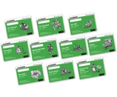 KNYGA Bookshop Read Write Inc. Phonics: Žalias Set 1 Core Juodas &amp; Baltas Storybooks (Mixed Pack of 10)