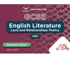 KNYGA Bookshop SnapRevise GCSE AQA English Literature: Love and Relationships Poetry Summary Notes