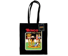 KNYGA Bookshop Steven Rhodes (Bingo Digs A Hole) Juodas Tote Bag