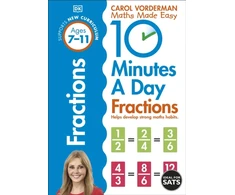 KNYGA Carol Vorderman 10 Minutes A Day Fractions, Ages 7-11 (Key Stage 2)