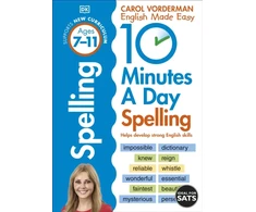 KNYGA Carol Vorderman 10 Minutes A Day Spelling, Ages 7-11 (Key Stage 2), Supports the National Curriculum, Helps Develop Strong English Skills