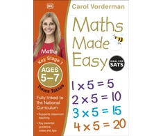 KNYGA Carol Vorderman Maths Made Easy: Times Tables, Ages 5-7 (Key Stage 1), Supports the National Curriculum, Multiplication Exercise Book