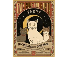 KNYGA Catherine Davidson Cats Rule the Earth Tarot, 78-Card Deck and Guidebook for the Feline-Obsessed