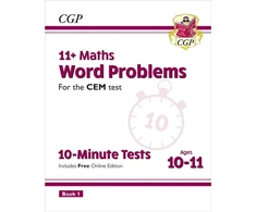 KNYGA Cgp Books 11+ CEM 10-Minute Tests: Maths Word Problems - Ages 10-11 Book 1 (with Online Edition)