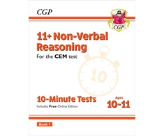 KNYGA Cgp Books 11+ CEM 10-Minute Tests: Non-Verbal Reasoning - Ages 10-11 Book 1 (with Online Edition)