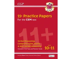 KNYGA Cgp Books 11+ CEM Practice Papers: Ages 10-11 - Pack 2 (with Parents' Guide &amp; Online Edition)