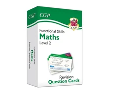 KNYGA Cgp Books Functional Skills Maths Revision Question Cards - Level 2
