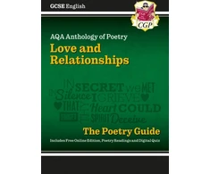 KNYGA Cgp Books GCSE English AQA Poetry Guide - Love &amp; Relationships Anthology inc. Online Edn, Audio &amp; Quizzes
