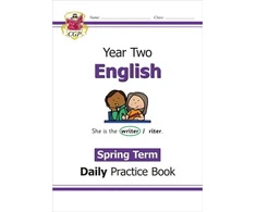 KNYGA Cgp Books KS1 English Year 2 Daily Practice Book: Spring Term
