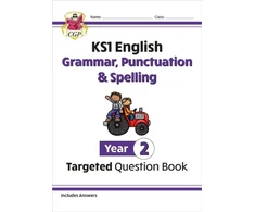 KNYGA Cgp Books KS1 English Year 2 Grammar, Punctuation &amp; Spelling Targeted Question Book (with Answers)