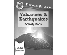 KNYGA Cgp Books KS2 Geography Discover &amp; Learn: Volcanoes and Earthquakes Activity Book