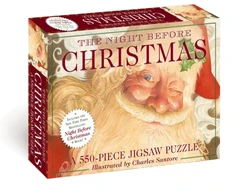 KNYGA Charles Santore Night Before Christmas: 550-Piece Jigsaw Puzzle and Book, A 550-Piece Family Jigsaw Puzzle Featuring The Night Before Christmas!
