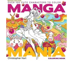 KNYGA Christopher Hart Manga Mania Coloring Book, Over 100 Cute Characters to Color – Manga and Anime Coloring Book for Adults and Kids