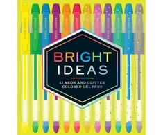 KNYGA Chronicle Books Staff Bright Ideas: 12 Neon and Glitter Colored Gel Pens
