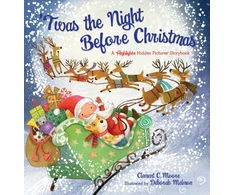 KNYGA Clement Clarke Moore Twas the Night Before Christmas, Christmas Storybook with Seek-and-Find Puzzles for Kids 4-8, Over 120 Hidden Objects