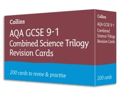 KNYGA Collins Collins Gcse AQA GCSE 9-1 Combined Science Revision Cards (Biology, Chemistry &amp; Physics), Ideal for the 2026 and 2027 Exams