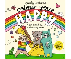 KNYGA Coxhead Emily Colour Your Happy: Cosy colouring for kids, teens and adults, featuring cute animal friends, cosy scenes and simple designs perfect for relaxation