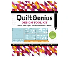 KNYGA Ct Publishing QuiltGenius Design Tool Kit, Stencils, Graph Paper &amp; Booklet to Unleash Your Creativity