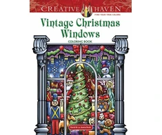 KNYGA David Bodo Creative Haven Vintage Christmas Windows Coloring Book