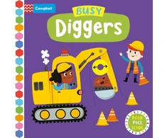 KNYGA Edita Hajdu Busy Diggers, A Push, Pull, Slide Book
