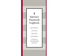 KNYGA Rock Internet Password Logbook (Raudona Leatherette)