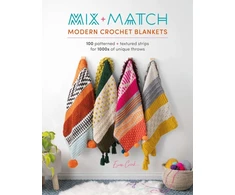 KNYGA Esme Crick Mix and Match Modern Crochet Blankets, 100 Patterned and Textured Strips for 1000s of Unique Throws