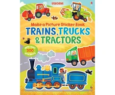 KNYGA Felicity Brooks Make a Picture Sticker Book Trains, Trucks &amp; Tractors