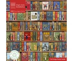 KNYGA Flame Tree Studio Adult Sustainable Jigsaw Puzzle Bodleian Libraries: High Jinks Bookshelves: 1000-pieces. Ethical, Sustainable, Earth-friendly