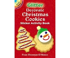 KNYGA Fran Newman Damico Glitter Decorate Christmas Cookies Sticker Activity Book