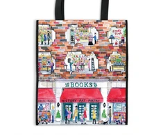 KNYGA Galison Michael Storrings A Day at the Bookstore Reusable Shopping Bag