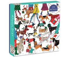 Dėlionė GALISON Winter Dogs 500 Piece Puzzle