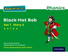 KNYGA Gill Munton Read Write Inc. Phonics: Juodas Hat Bob (Žalias Set 1 Storybook 5)